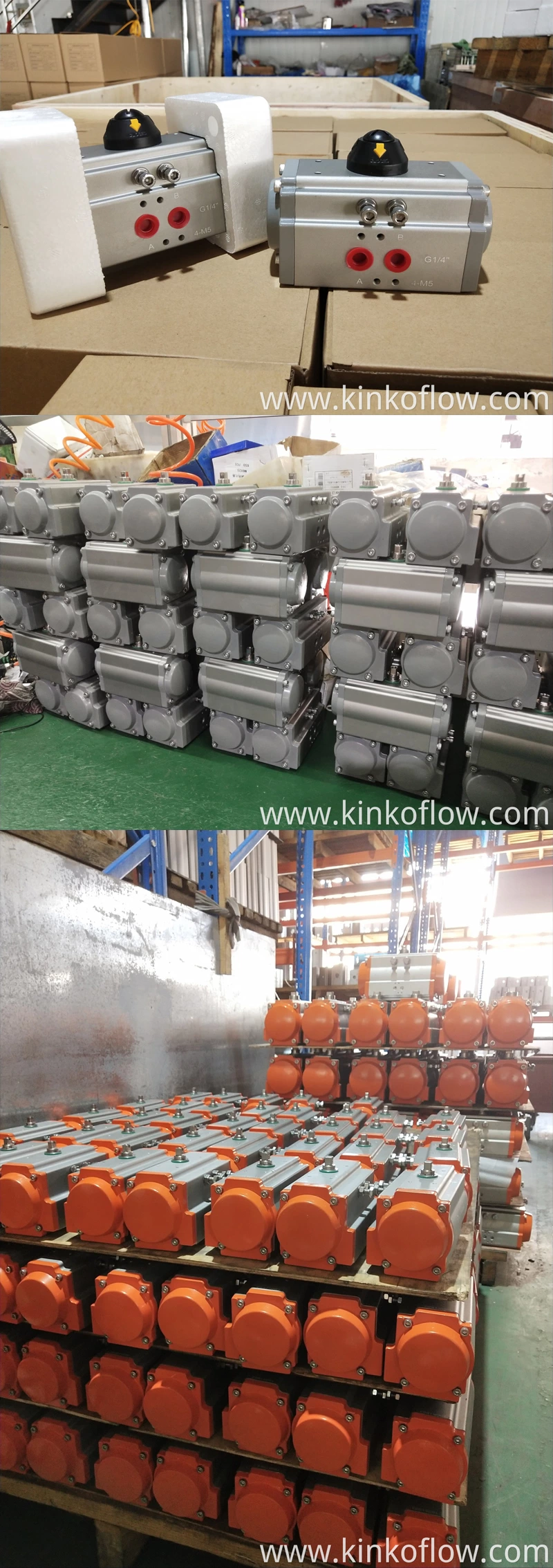 1/4 Rotary Turn Aluminium Alloy Pneumatic Actuator