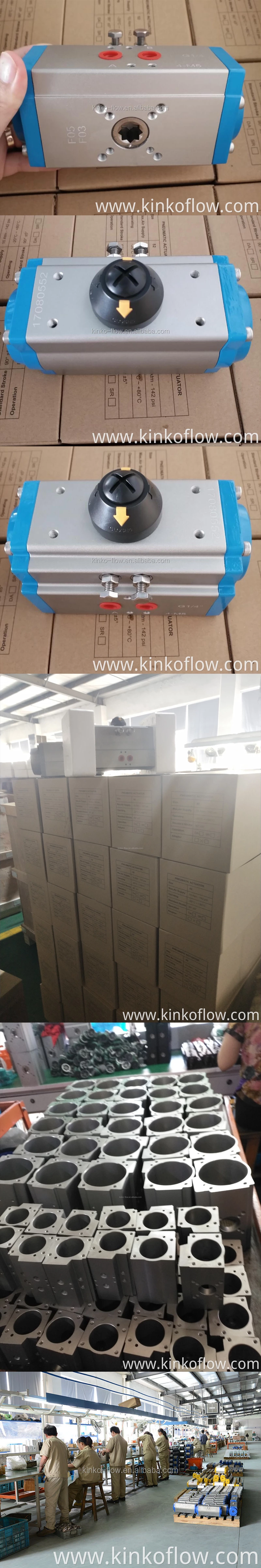 1/4 Rotary Turn Aluminium Alloy Pneumatic Actuator