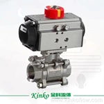 CF8 1/2"-4" Stainless steel pneumatic three-piece ball valve