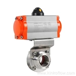 CF8 Pneumatic Sanitary Quick Installation Butterfly Valve
