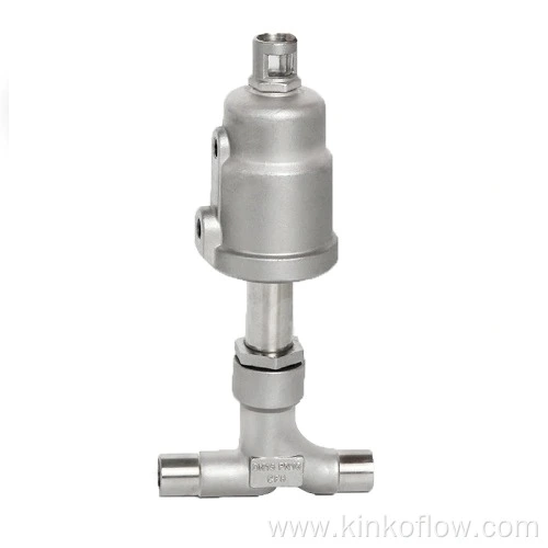 CF8 Stainless Steel Welded Pneumatic Angle Seat Valve