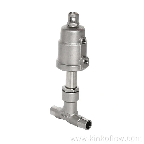 CF8 Stainless Steel Welded Pneumatic Angle Seat Valve