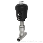 CF8 Welded Plastic Head Pneumatic Angle Seat Valve