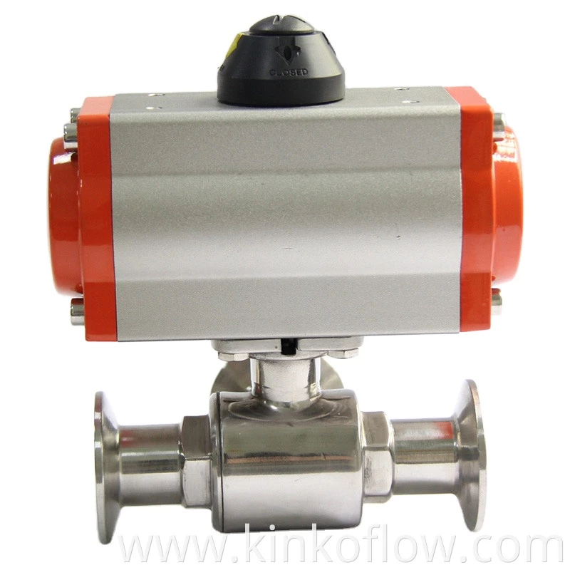 CF8M Pneumatic Sanitary Through Quick Loading Ball