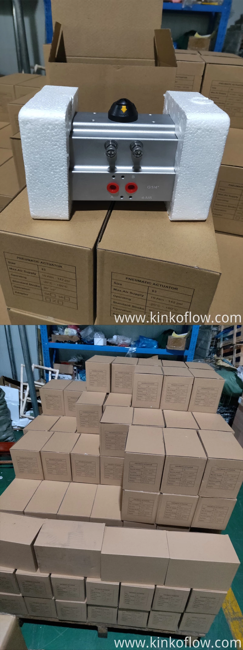 Double Acting And Spring Return JAT Pneumatic Actuator