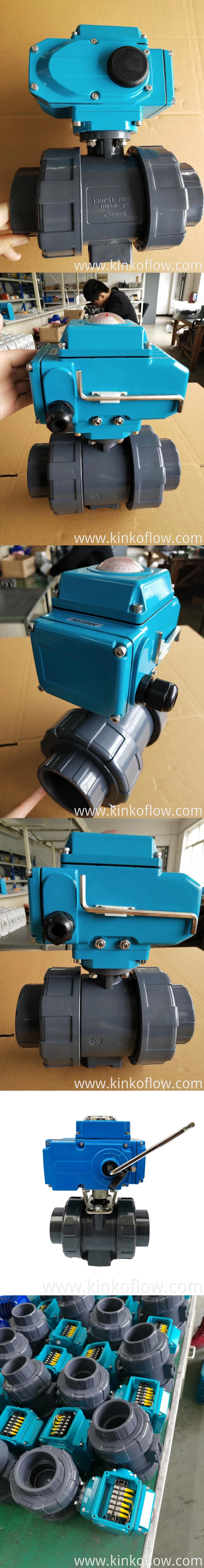 Electric UPVC Double Command Ball Valve