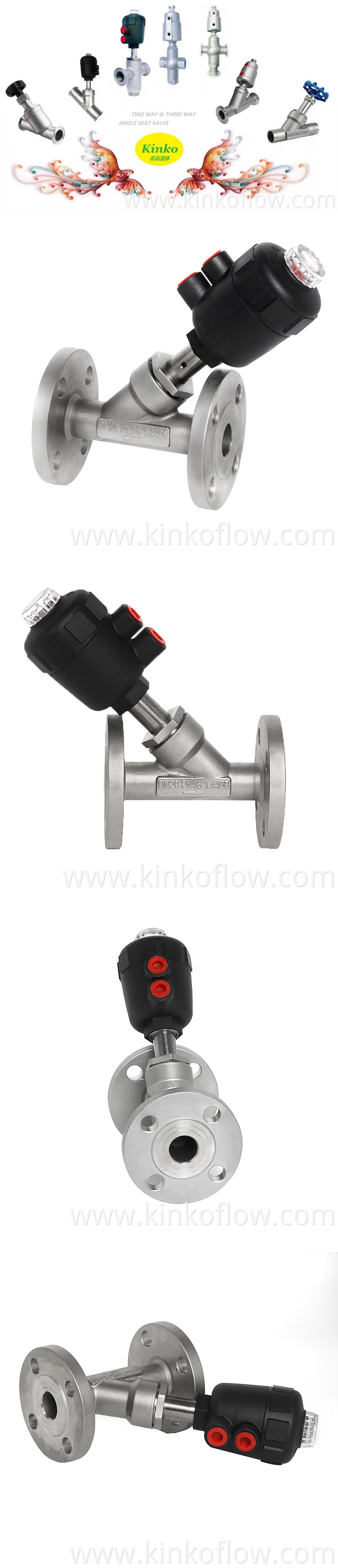 Flanged Pneumatic Angle Seat Valve