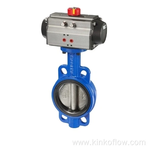 Gray Cast Iron DN40-600 Pneumatic Butterfly Valve