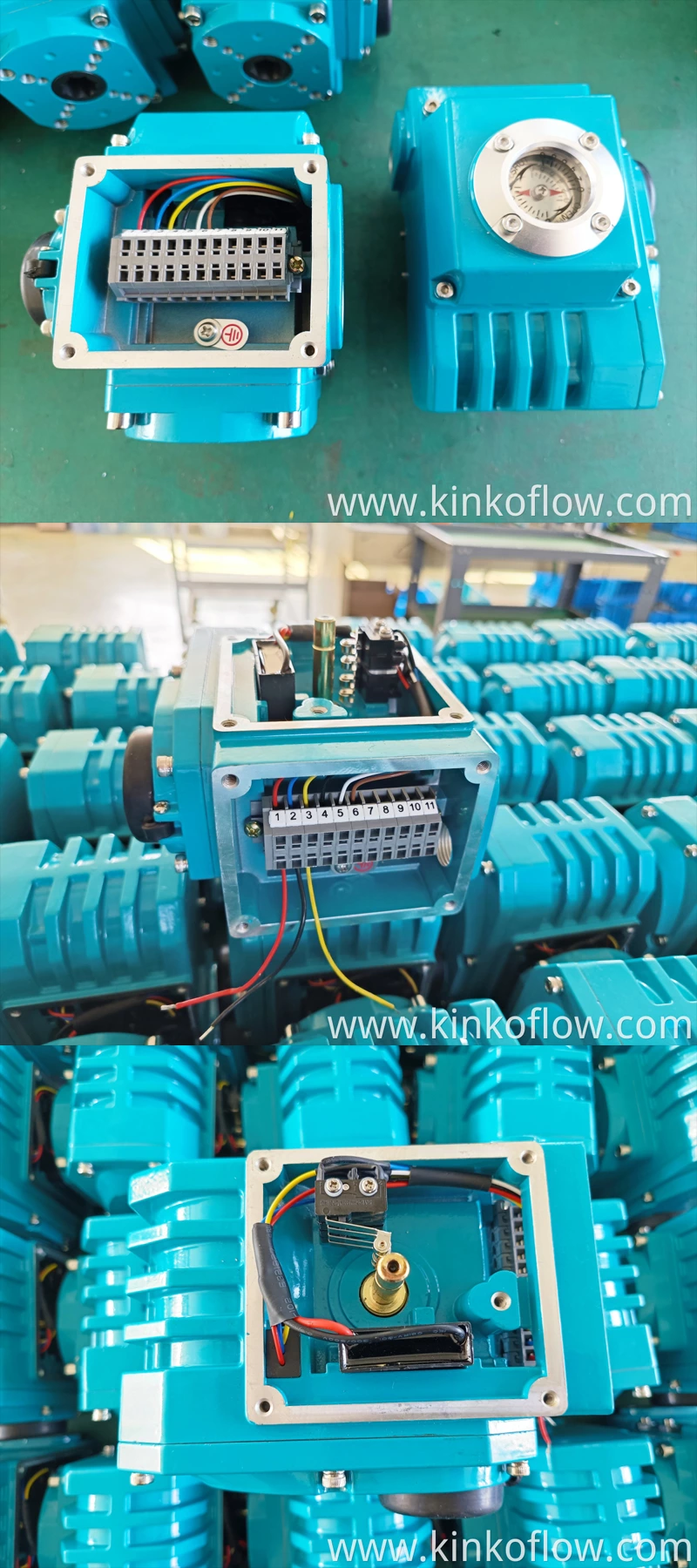 KK03-200B Rotate 90 Degrees Lake Blue Electric Actuator