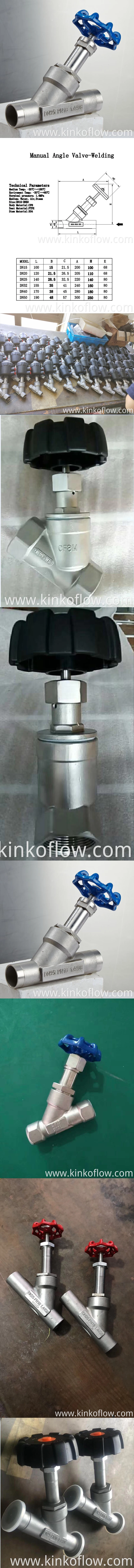 Piston Type Manual Angle Seat Valve