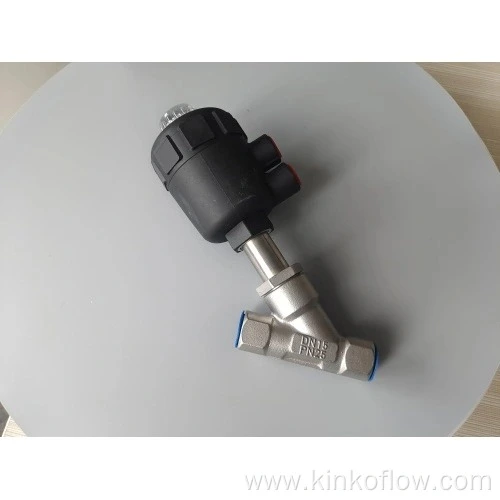 Pneumatic Angle Seat Valve With Plastic Head Thread