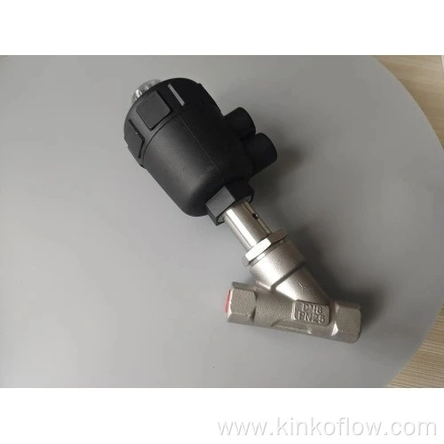 Pneumatic Angle Seat Valve With Plastic Head Thread