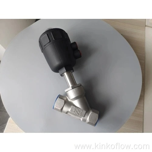 Pneumatic Angle Seat Valve With Plastic Head Thread