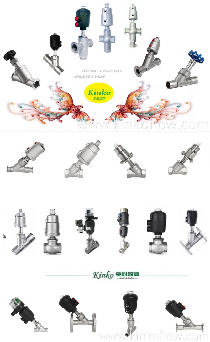 Pneumatic Angle Seat Valve With Plastic Head Thread