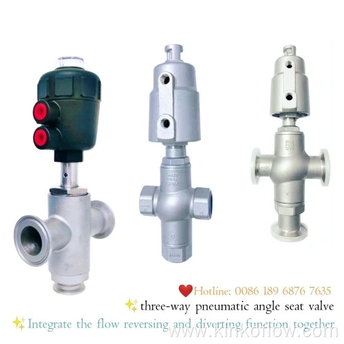 PNEUMATIC Three-way Thread Connection Angle Seat