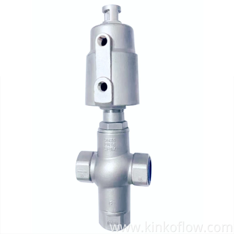 PNEUMATIC Three-way Thread Connection Angle Seat