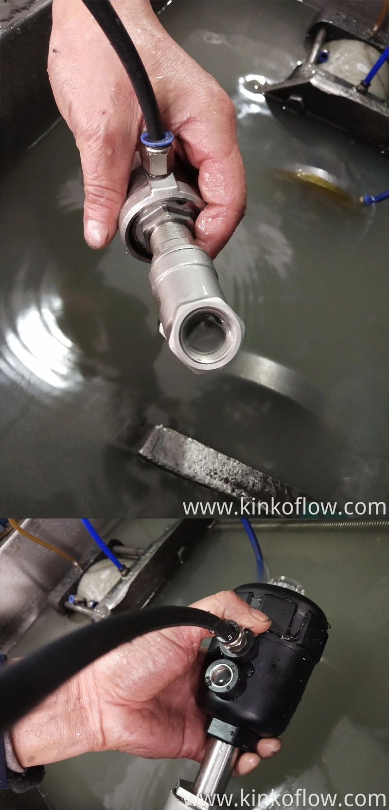PNEUMATIC Three-way Thread Connection Angle Seat