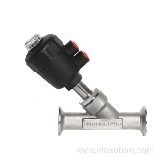 Quick Load Plastic Head Pneumatic Angle Seat Valve