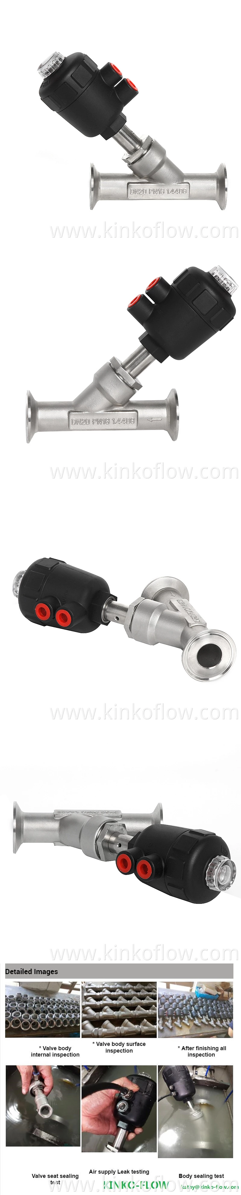 Quick Load Plastic Head Pneumatic Angle Seat Valve
