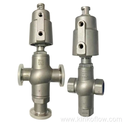 Three-way Reversing And Diverting Pneumatic Angle Seat Valve