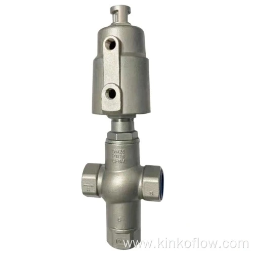 Three-way Reversing And Diverting Pneumatic Angle Seat Valve