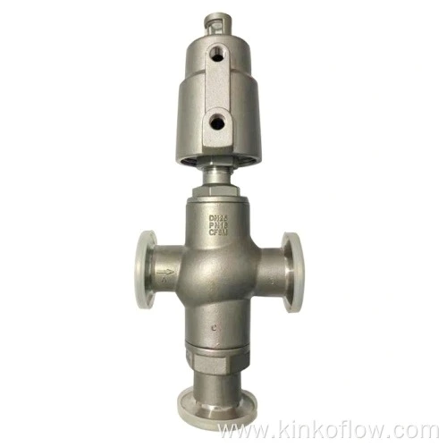 Three-way Reversing And Diverting Pneumatic Angle Seat Valve