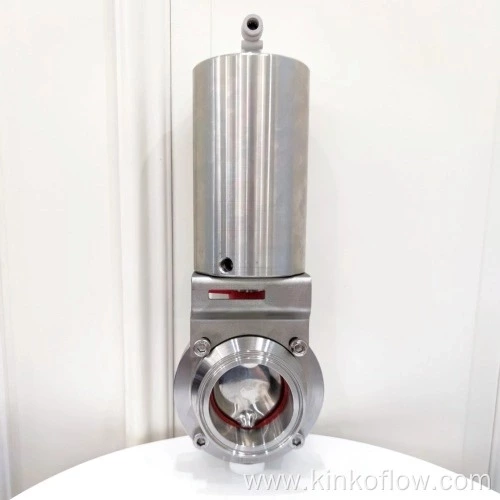 Vertical Type Pneumatic Actuator Sanitary Butterfly Valve