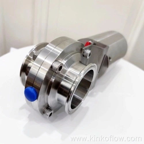 Vertical Type Pneumatic Actuator Sanitary Butterfly Valve