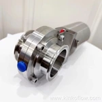 Vertical Type Pneumatic Actuator Sanitary Butterfly Valve