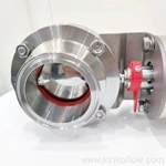Vertical Type Pneumatic Actuator Sanitary Butterfly Valve