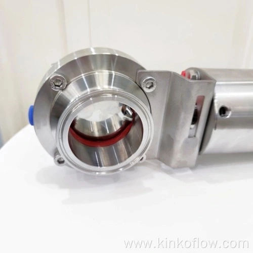 Vertical Type Pneumatic Actuator Sanitary Butterfly Valve