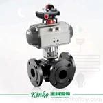 Wcb/Stainless Steel Pneumatic Flange Ball Valve